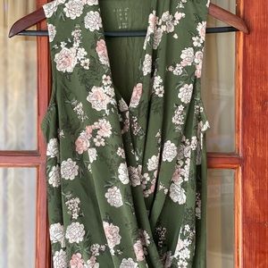 A new day green floral top